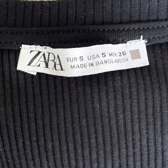 Zara black ribbed top - Picture 7 of 7